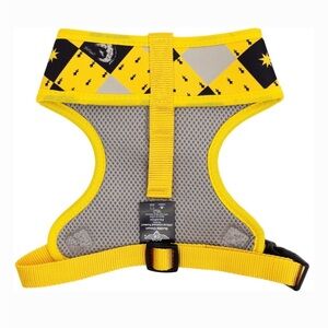 Vibrant Yellow and Gray Dog Harness